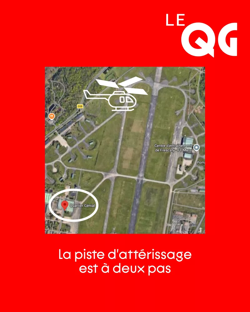 La piste d'attérissage est à deux pas